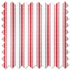 Lace Stripes, Rouge - Motorised Roman Blind